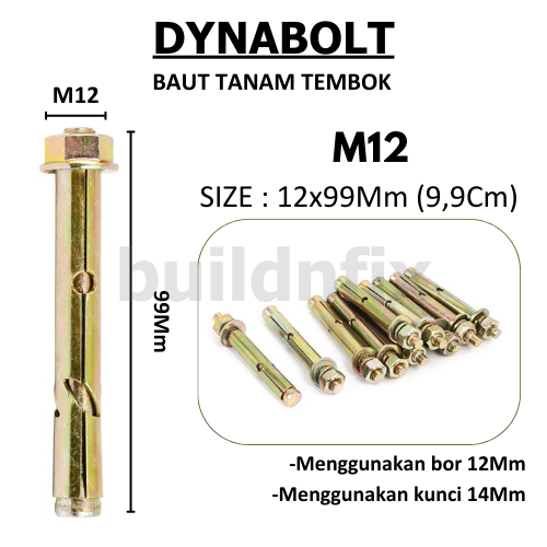 Dynabolt 動態混凝土螺栓 M12x99Mm | 蝦皮購物