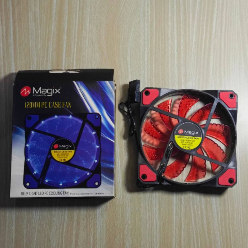 風扇外殼 Magix 散熱外殼 12 厘米藍色 Led 燈紅色 Led 燈 | 蝦皮購物