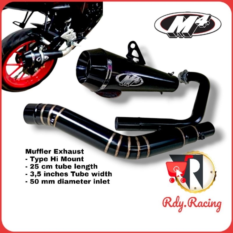 M4 賽車開放式排氣 Ekzos Yzf-R15 GSX R15,CBR FZ15 Y15ZR,RS15 RSX,Wav | 蝦皮購物