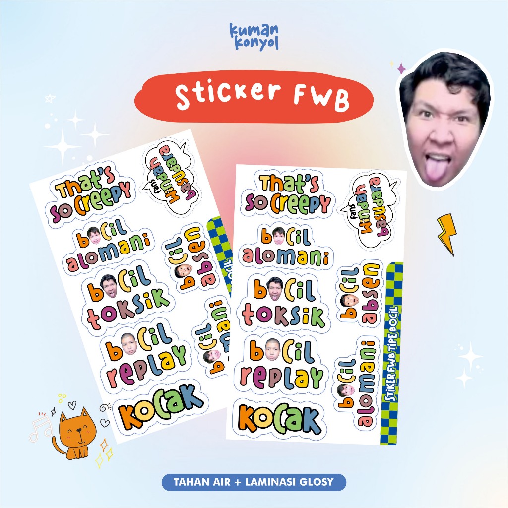 Windah BASUDARA FANMERCH 貼紙 WINDAH 粉絲筆記本電腦貼紙 | 蝦皮購物