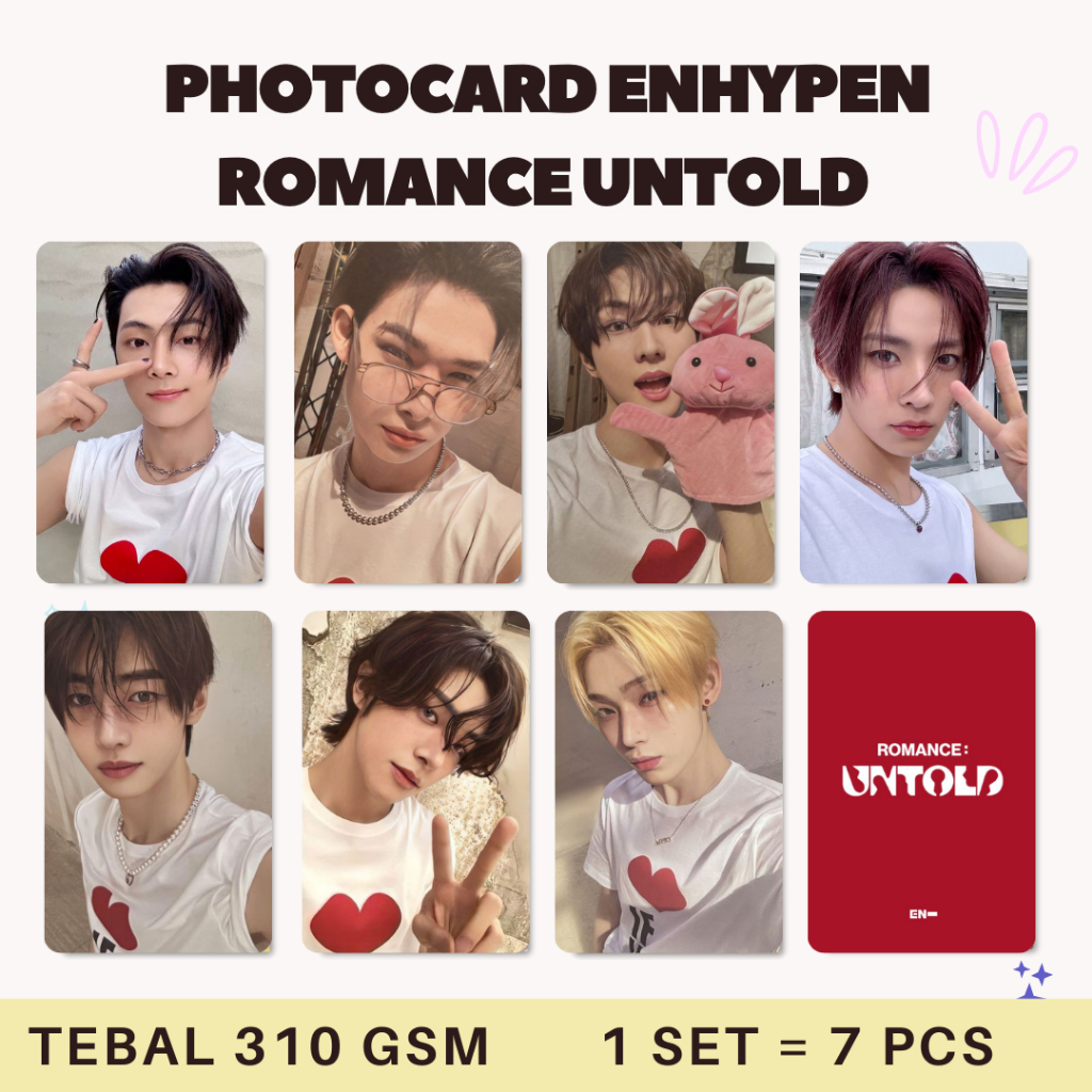 Enhypen 浪漫照片卡 Untold 高級照片卡 Kpop Merch 非官方 Enha Engene | 蝦皮購物