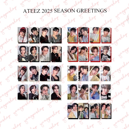 Ateez 2025 季節問候 ATZZ 照片卡粉絲製作非官方 YANGPASHOP YUNHO SEONGHWA WO | 蝦皮購物