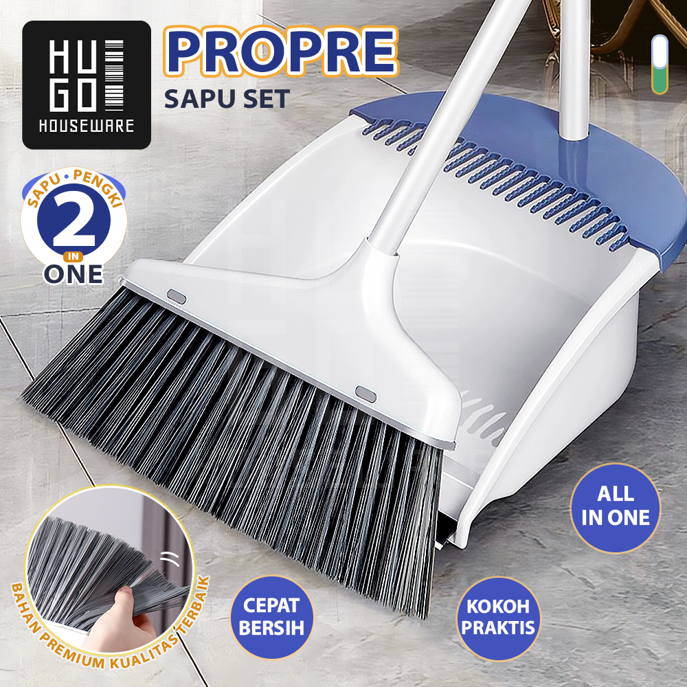Hugo Broom Set 簸箕掃帚套裝地板清潔工具掃帚套裝簸箕實用地板掃帚簸箕掃帚套裝多功能 | 蝦皮購物