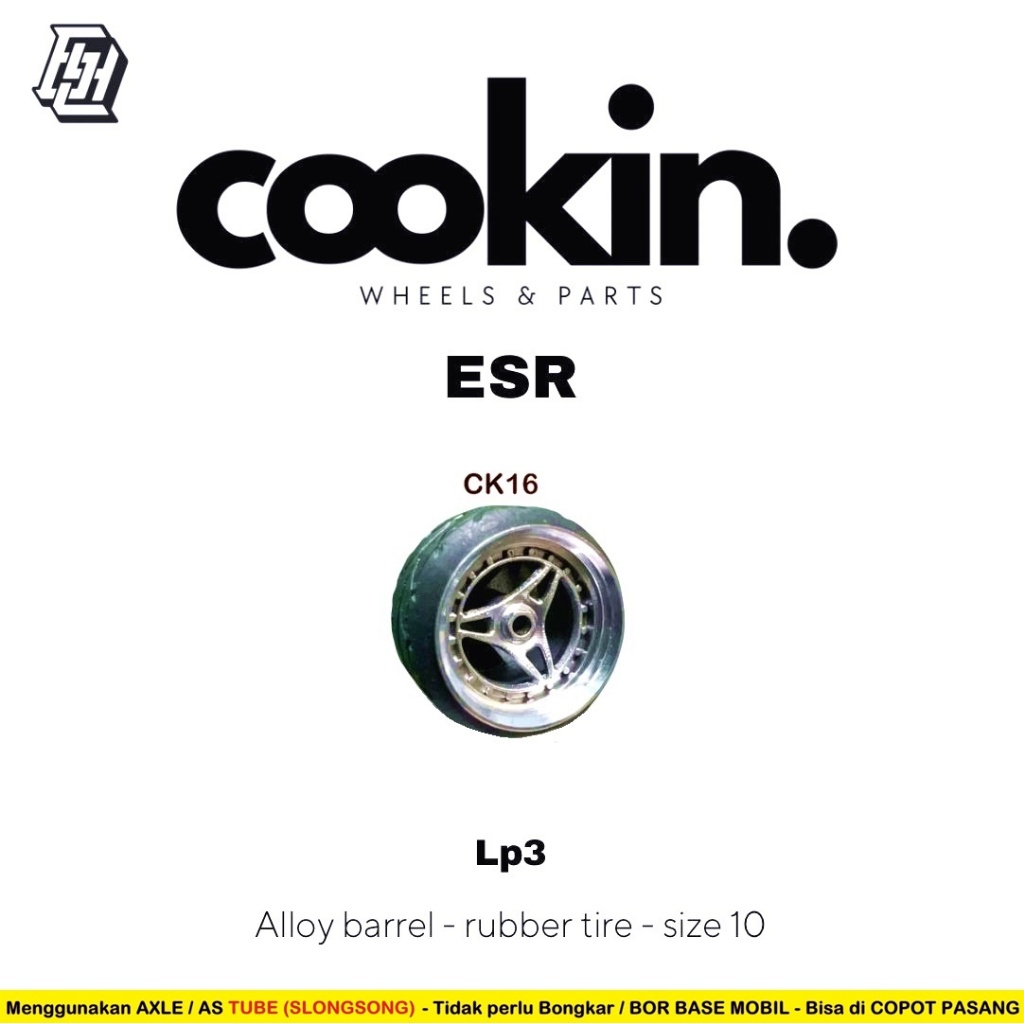 COOKIN ALLOY CK16 橡膠輪胎型號 ESR LP3 10mm ALONGSONG | 蝦皮購物