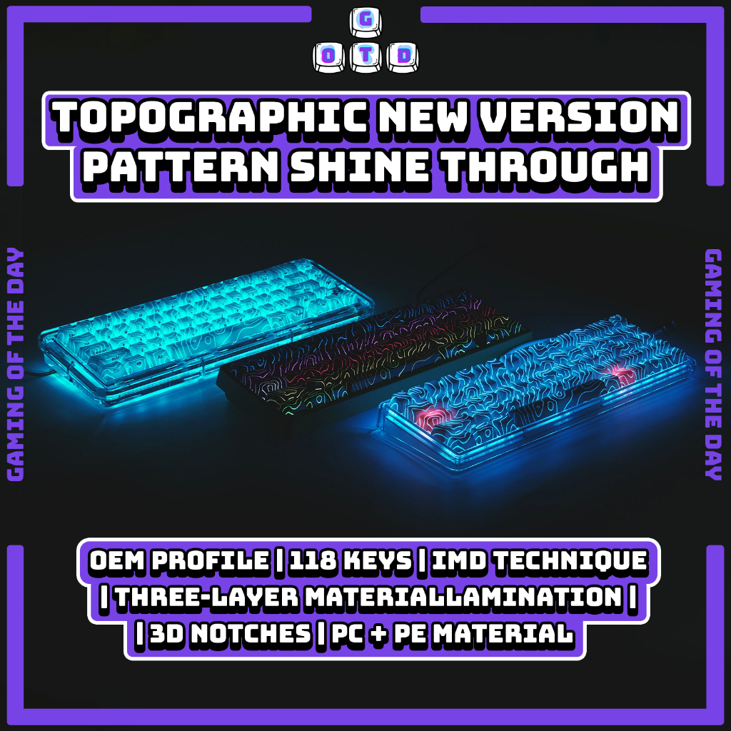 God 地形新版圖案透光 OEM Profile IMD-Tech Keycaps 機械鍵盤 | 蝦皮購物