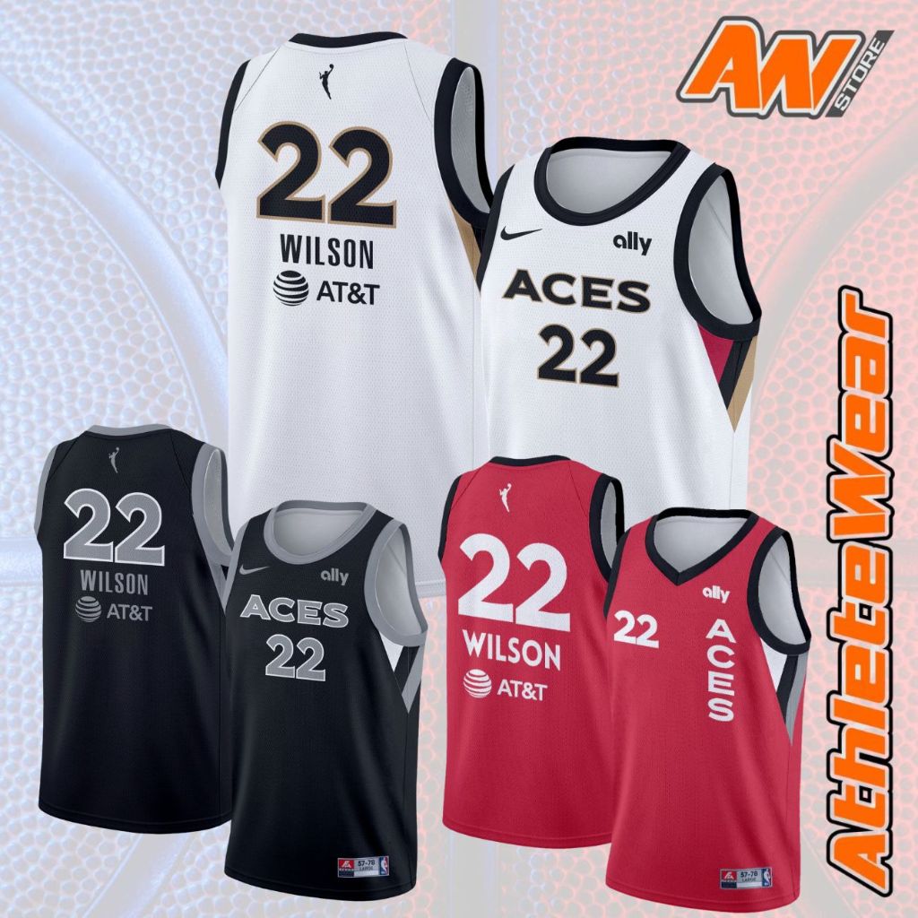 Wnba 拉斯維加斯王牌 Aja Wilson 22 籃球球衣 | 蝦皮購物