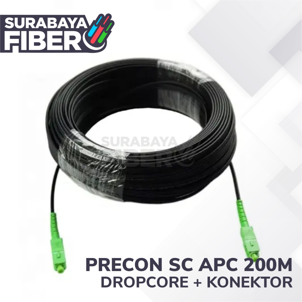 HIJAU Precon SC APC-SC APC 200M Dropcore Cut 200 米綠色連接器 FTTH | 蝦皮購物