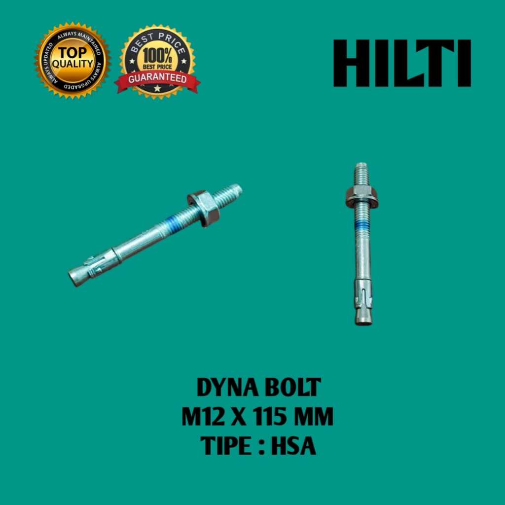 Hilti DYNABOLT 螺絲混凝土螺栓零售支架 M12 Dinabolt DYNABOLT ANCHOR HILT | 蝦皮購物