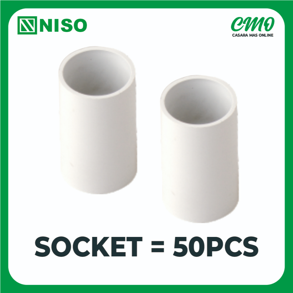 PUTIH NISO SOCKET 20MM 白色插座管包裝/50PCS | 蝦皮購物