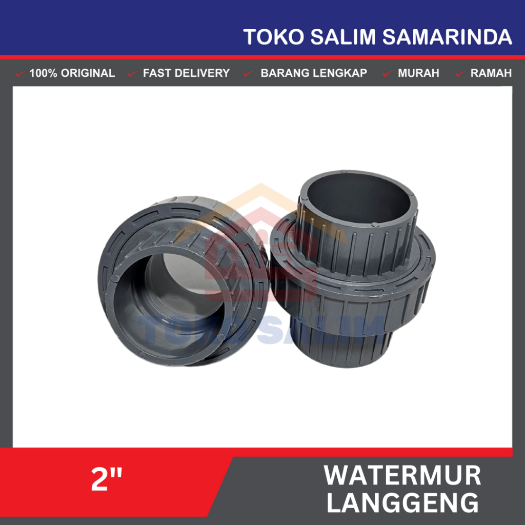 Watermur 2 英寸普通 TS AW Water Moor Water Mur Union 插座接頭 PVC 2 | 蝦皮購物
