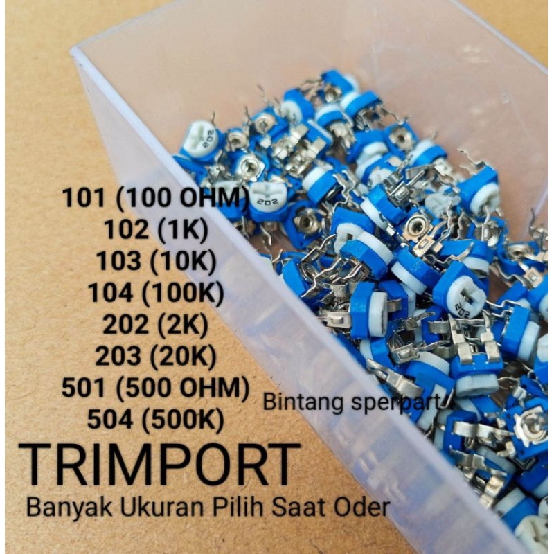 Trimport 多種尺寸 2K 100K 500 歐姆 1K 100 歐姆 10K 500K TRIMPOT | 蝦皮購物