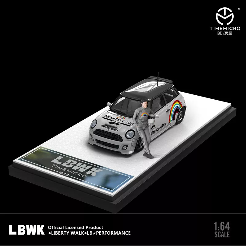 Time Micro 1:64 LBWK Mini Cooper 彩虹安全車帶圖 | 蝦皮購物