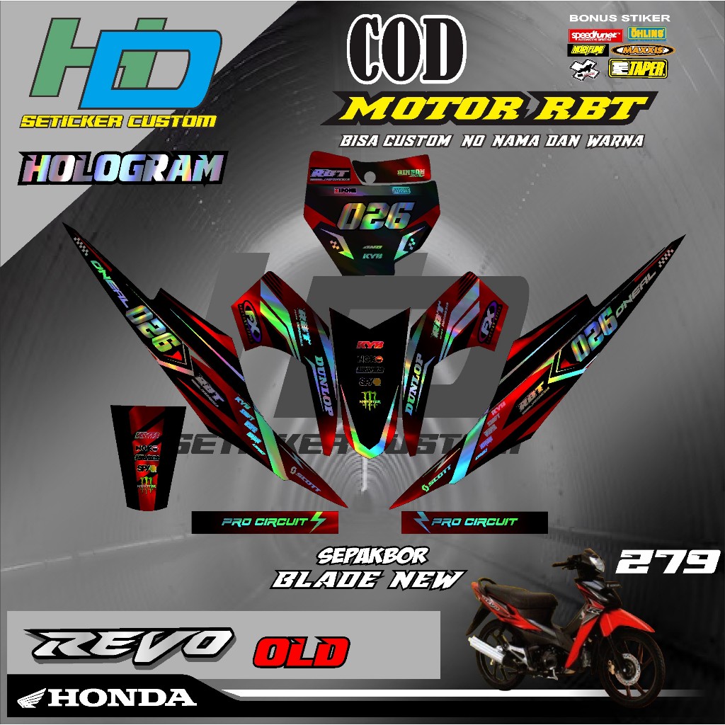 貼紙條紋全息 RBT REVO OLD SEMI DECAL MOTORCYCLE 最新賽車鴨改裝鴨子設計 trabas | 蝦皮購物