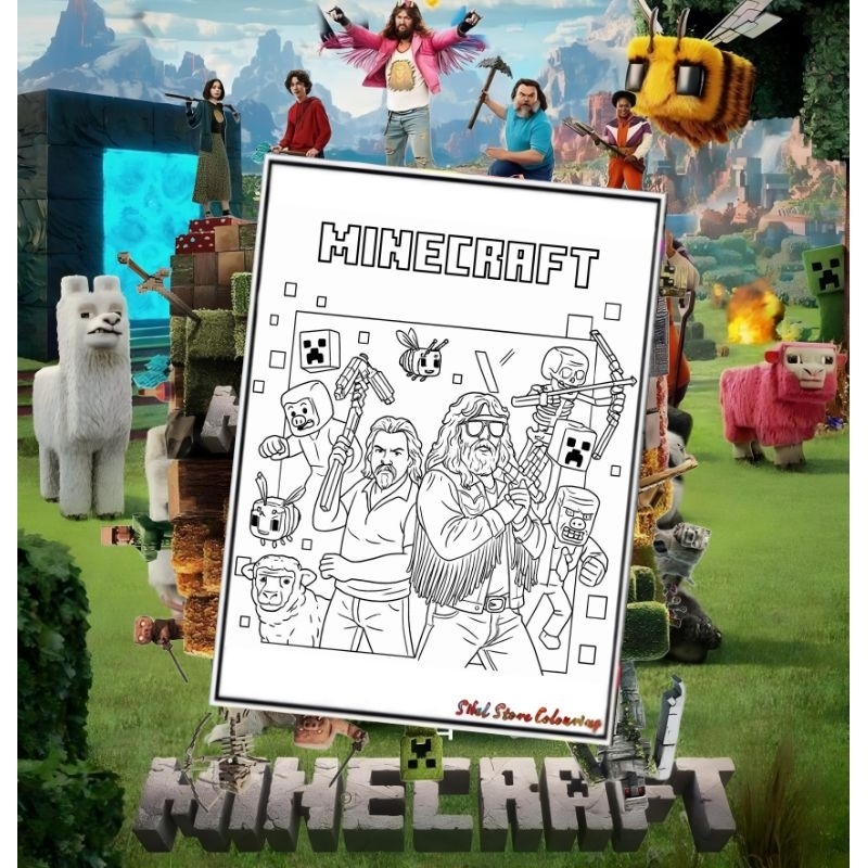 MINECRAFT COLLECTION 著色繪圖紙包含 10 張不同圖片厚繪圖紙盆 SD TK | 蝦皮購物