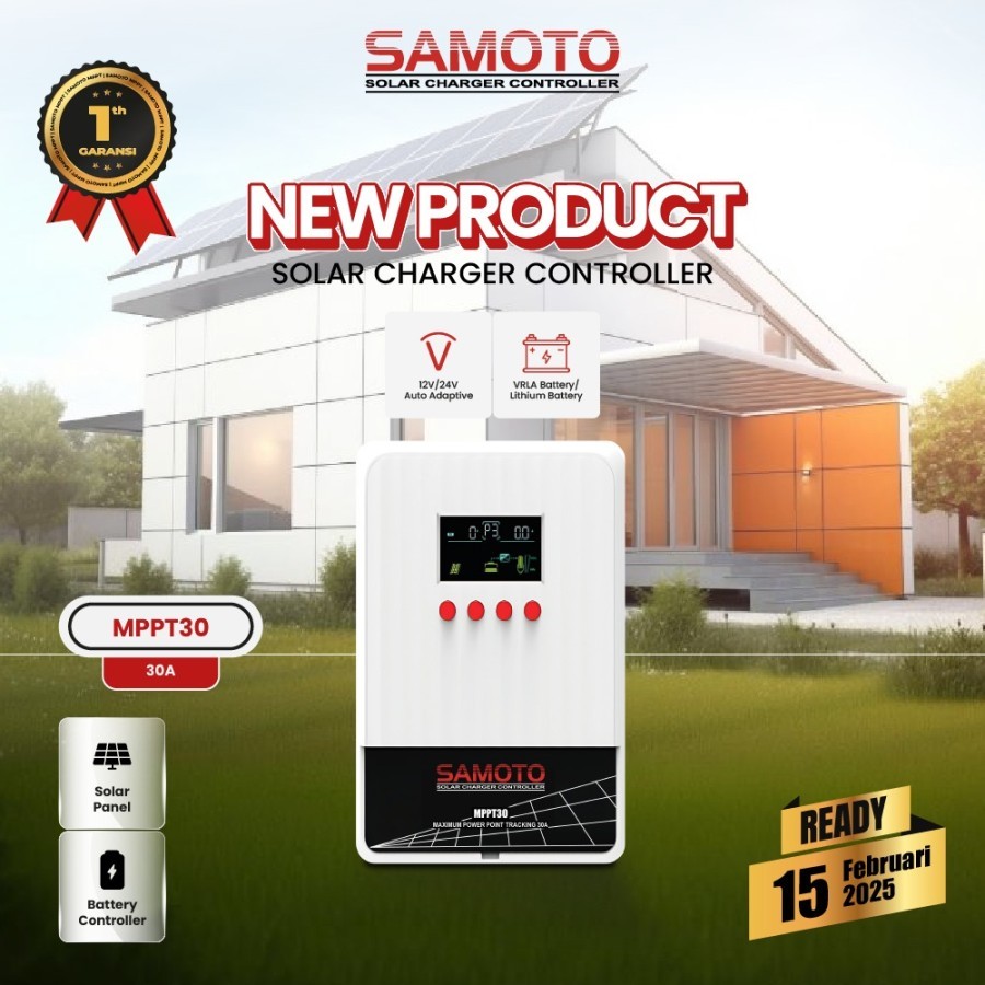 Samoto MPPT30太陽能充電控制器30A SCC光伏太陽能電池板太陽能PLTS液晶顯示器MPPT30A DC 1 | 蝦皮購物