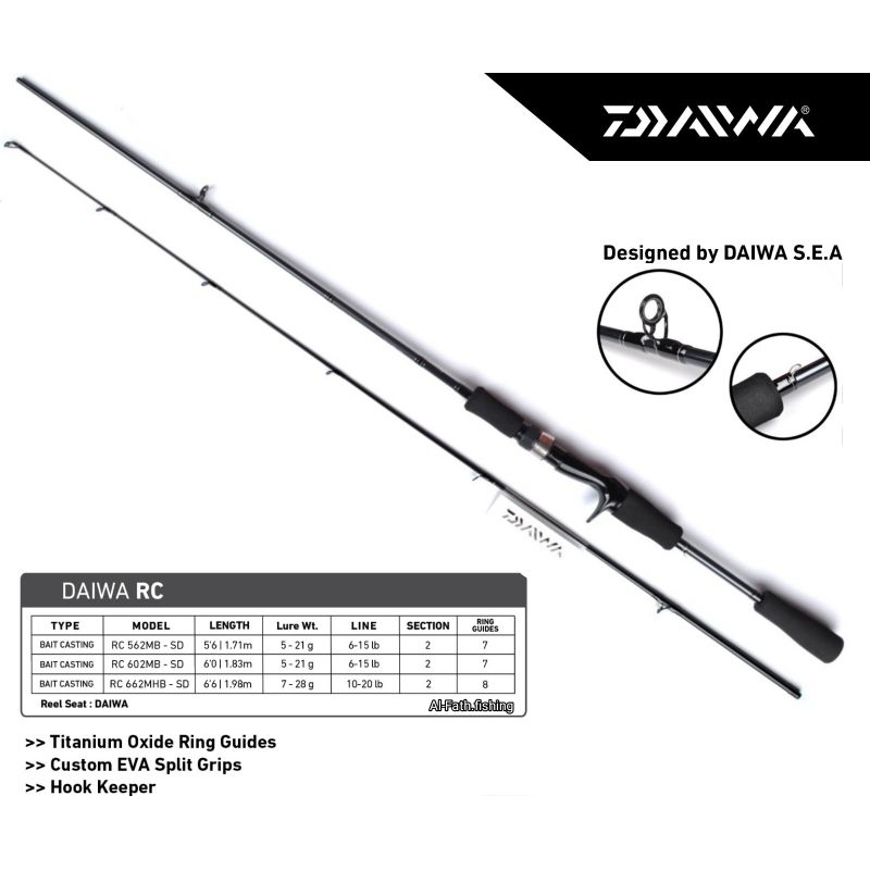 Rod BC DAIWA RC 562MB 602MB 662MHB 氧化鈦環誘餌原裝 DAIWA | 蝦皮購物