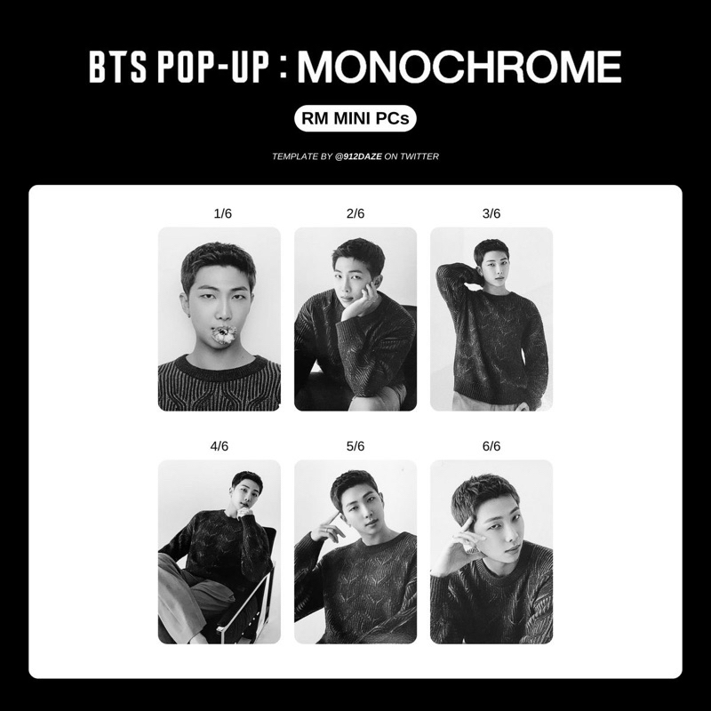 迷你照片卡 mpc 單色 bts kim namjoon rm | 蝦皮購物