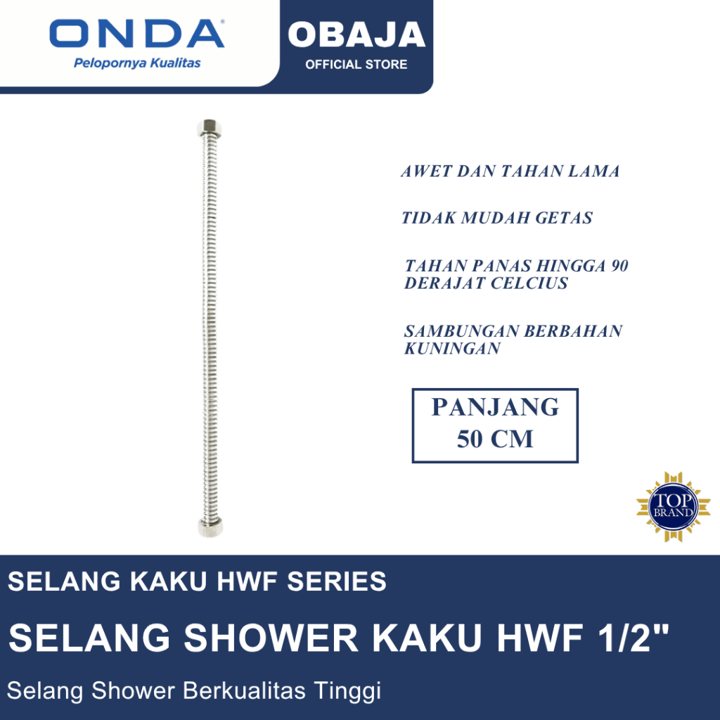 Onda 剛性軟管 HWF 1/2 50 CM 剛性軟管熱水 HWF Onda | 蝦皮購物