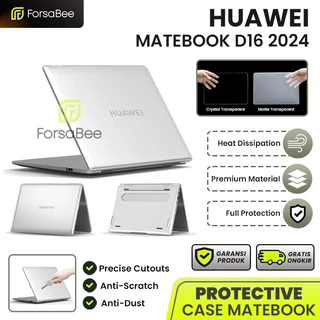 適用於華為 Matebook D16 D 16 2024 MCLG-X MCLG-16 硬殼保護套硬殼水晶啞光透明筆記本