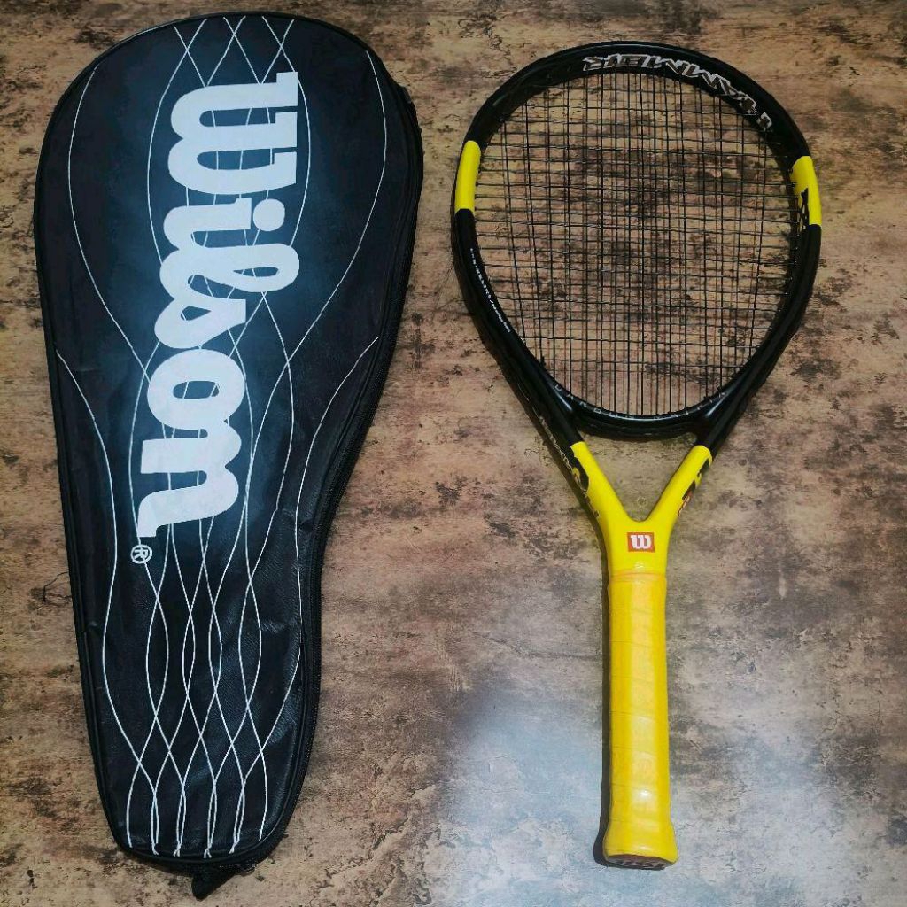 WILSON MATRIX CARBON OVERSIZE 網球拍黃色即用型 | 蝦皮購物
