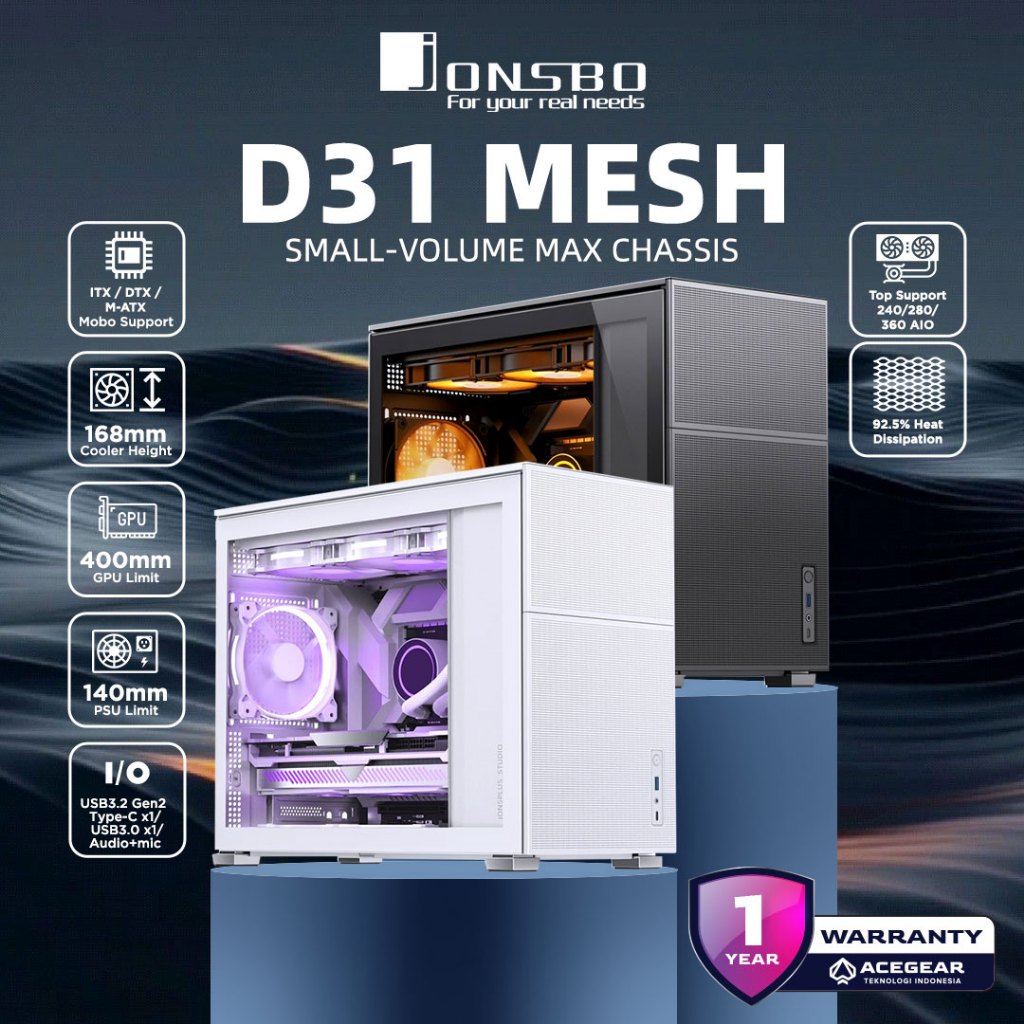 JONSBO D31 MESH PC 機箱 M-ATX 黑色/白色 | 蝦皮購物