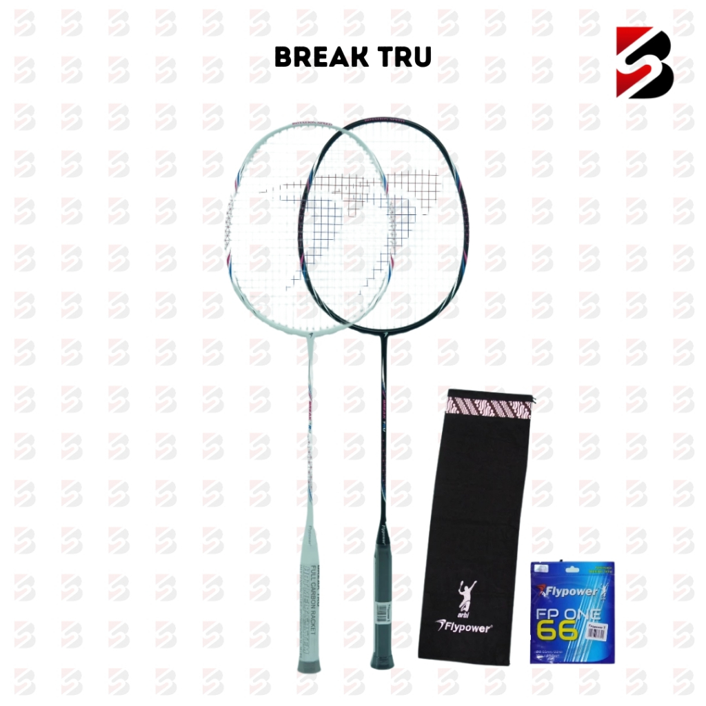 Flypower Break Tru 輕量級羽毛球拍穩定,準備攻擊耐用 | 蝦皮購物
