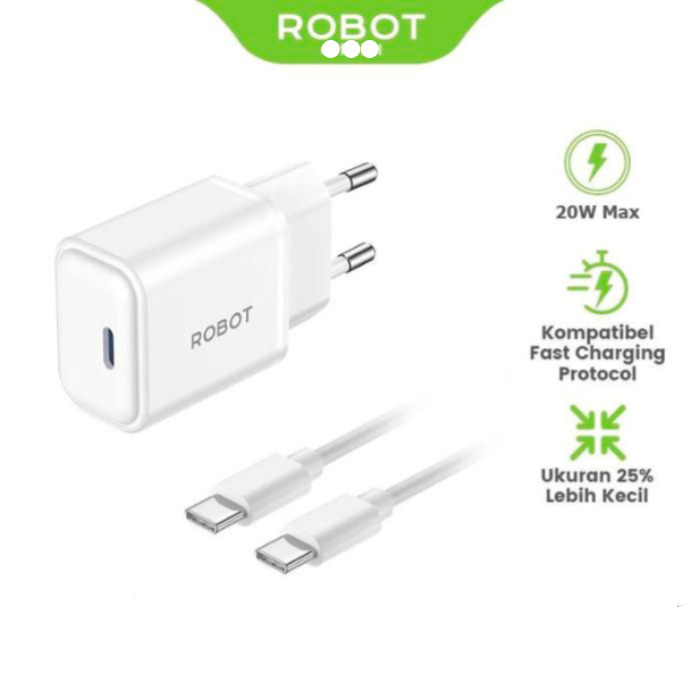 ROBOT RT-P20C Type-C充電器Type-C轉Type-C快充線20W | 蝦皮購物