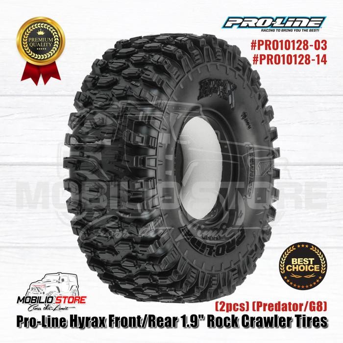 Paire De Pneus Pro-Line Hyrax 1.9 G8 Rock Terrain – Pneus Pour Crawling, Adhérence Maximale