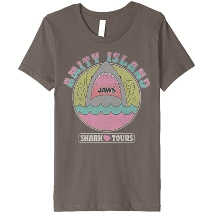 JAWS AMITY ISLAND Shark Tours officiel T-shirt Hommes unisexe EUR 26,92