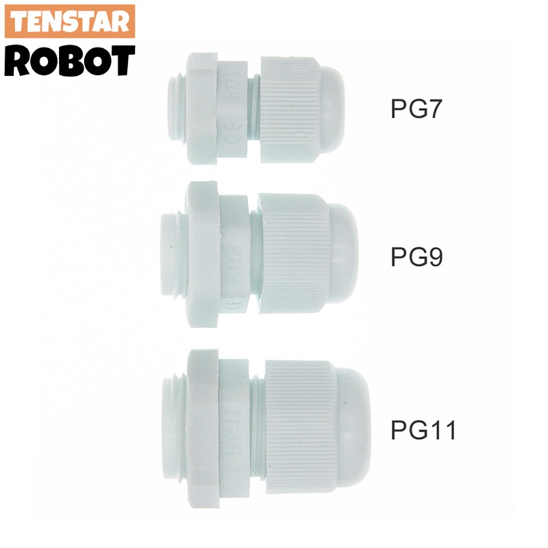 10 件 IP68 PG7 PG9 PG11 用於 3-6.5mm-10mm 電線電纜 CE 白色防水尼龍塑料電纜接頭連 | 蝦皮購物