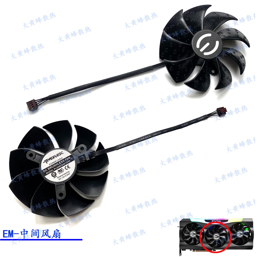 Evga EVGA RTX3070 3070ti 3080 3080ti 3090 FTW3 Graphics Card Cooling Fan I.826216982