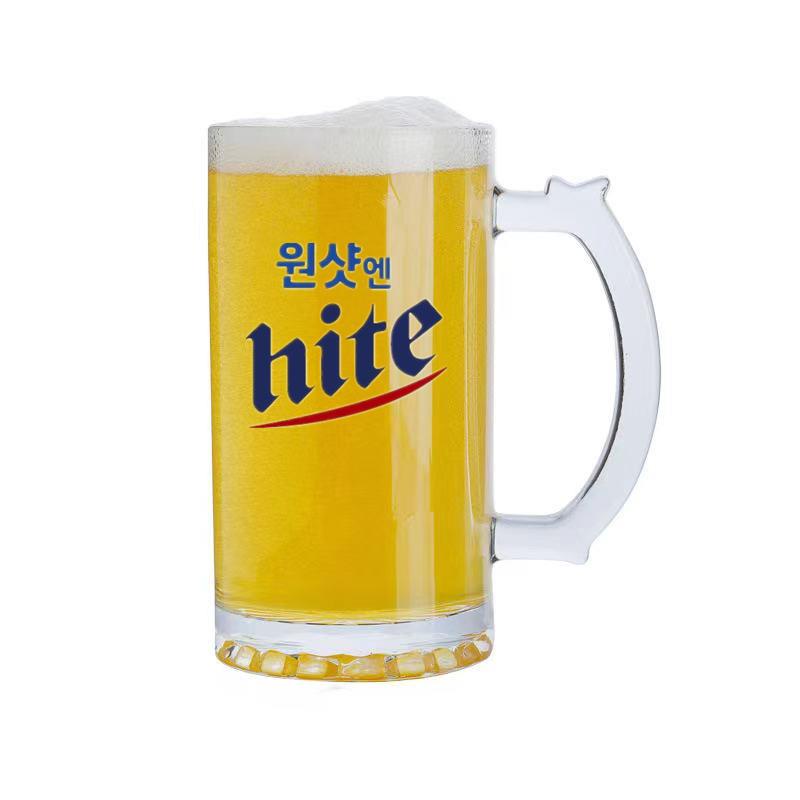 韓國燒酒啤酒杯hite韓系啤酒杯加厚直身玻璃杯可訂製LOGO高腳杯 杯 玻璃杯 酒杯 酒器 分酒器 啤酒杯 | 蝦皮購物