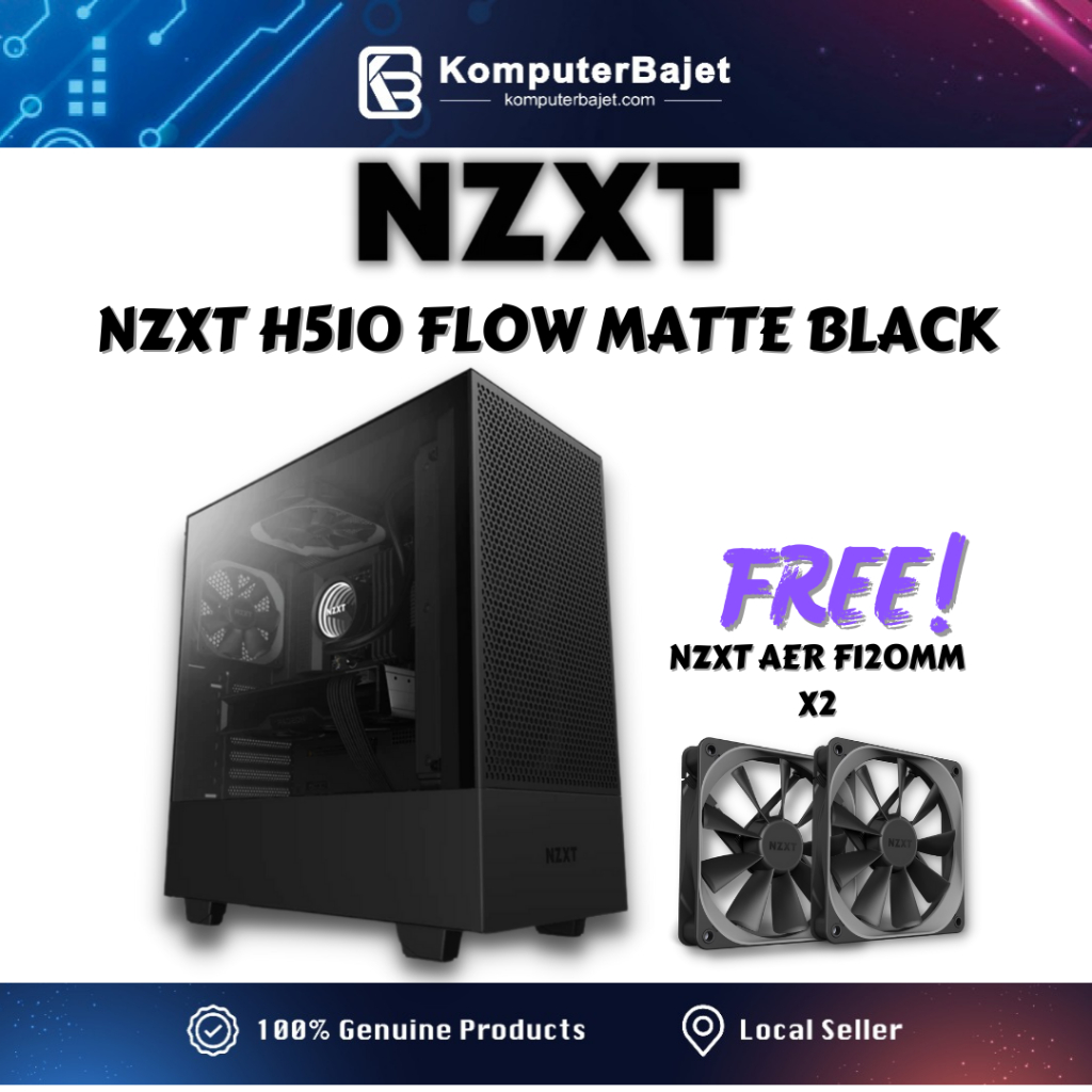 NZXT H510 Flow Matte White 静音PC - www.minik.hr