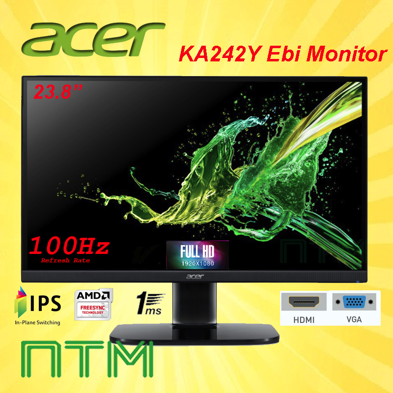 Acer KA242Y 23.8 英寸全高清 IPS 100Hz 1ms 250nits HDMI+VGA) KA242 | 蝦皮購物