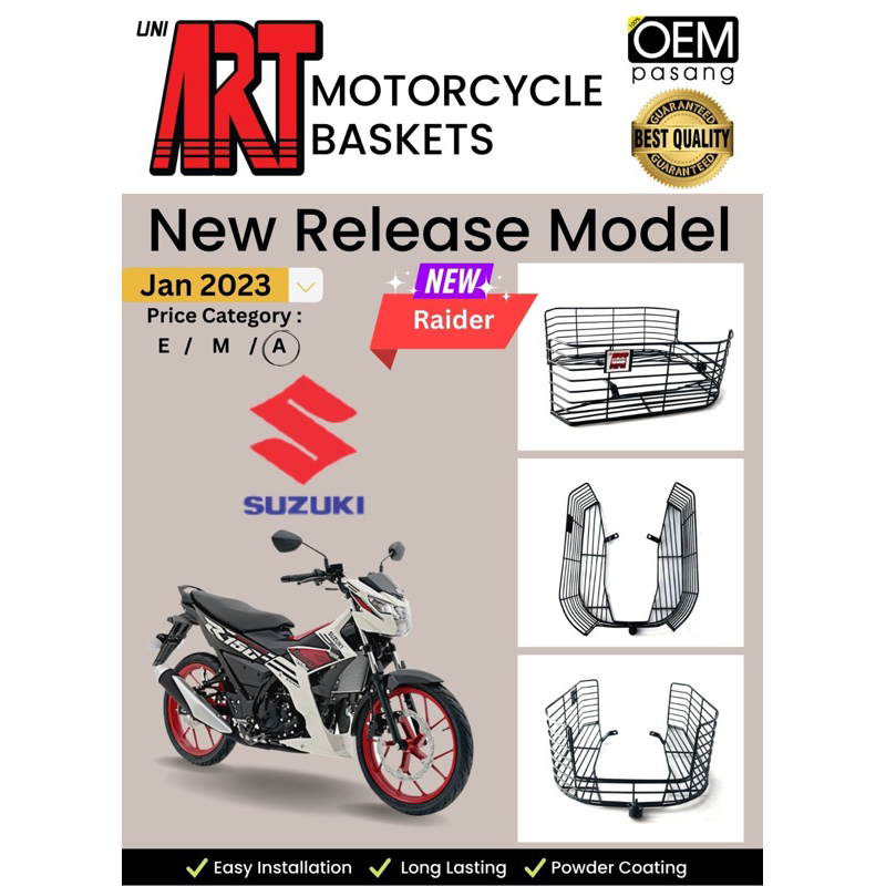 Suzuki RAIDER 150 RAIDER150 FI BAKUL 籃子鐵經典鋼 RAGA BESI JARING | 蝦皮購物