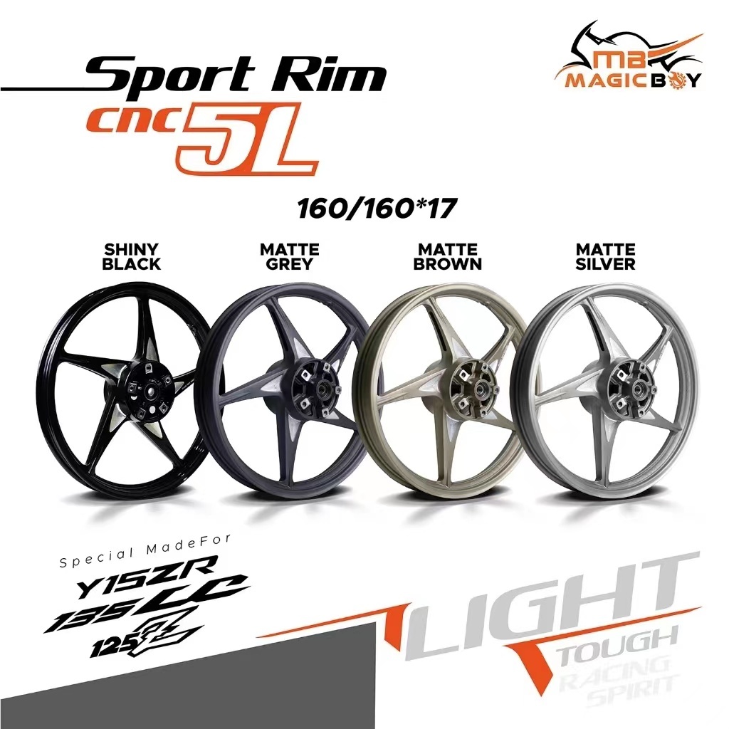 Magic BOY Racing Sport Rim CNC 5L 5 Batang 1.6x1.6 適用於 Y15ZR | 蝦皮購物