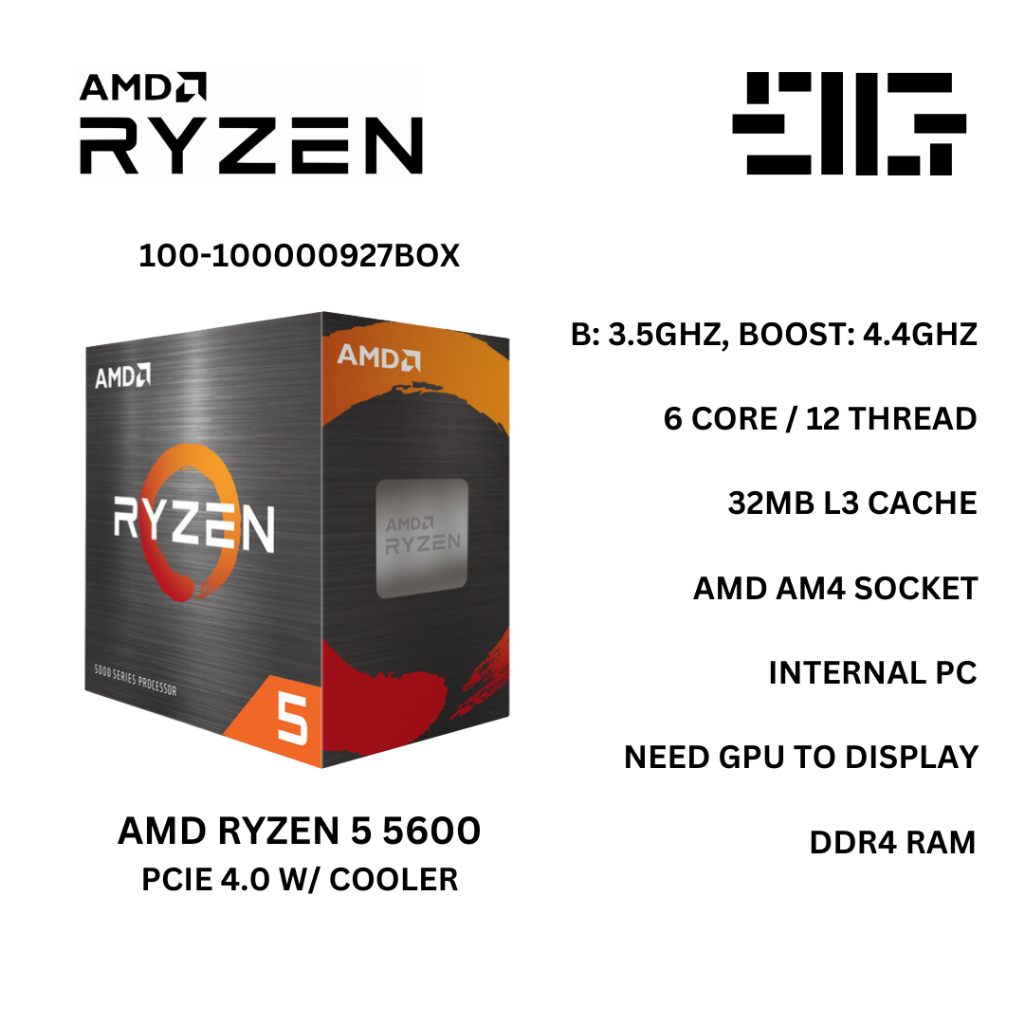[GGC] Amd 銳龍 5 5600 6 核 / 12 螺紋 PCIE 4.0 L3 - 32MB CACHE AM4 | 蝦皮購物
