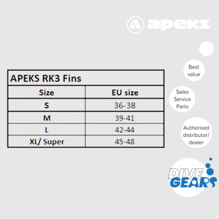 Apeks RK3 Jet Fins 水肺潛水技術潛水 | 蝦皮購物