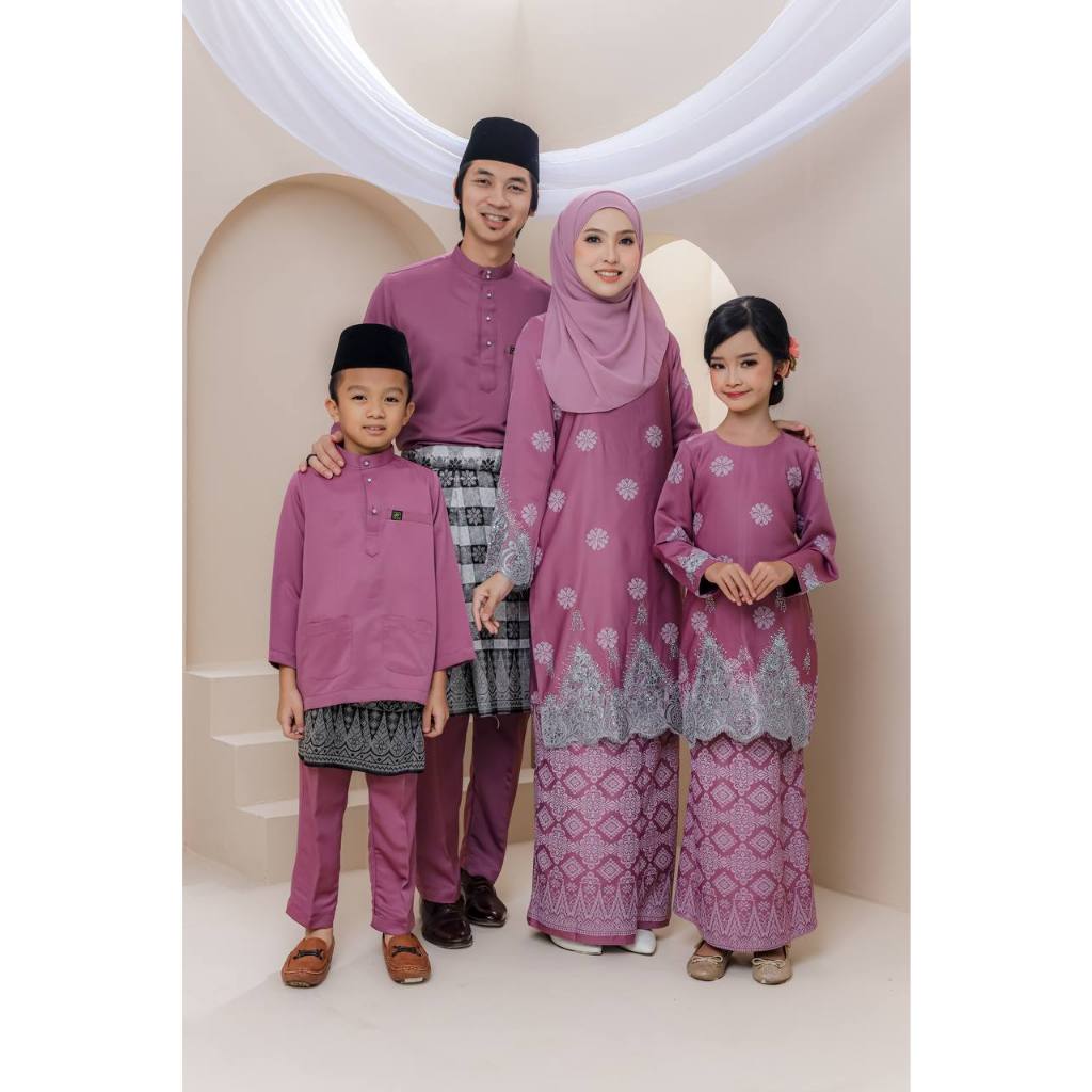 家庭套裝 SONGKET WALINONG SARI BAJU RAYA SEDONDON KURUNG MODEN 套 | 蝦皮購物