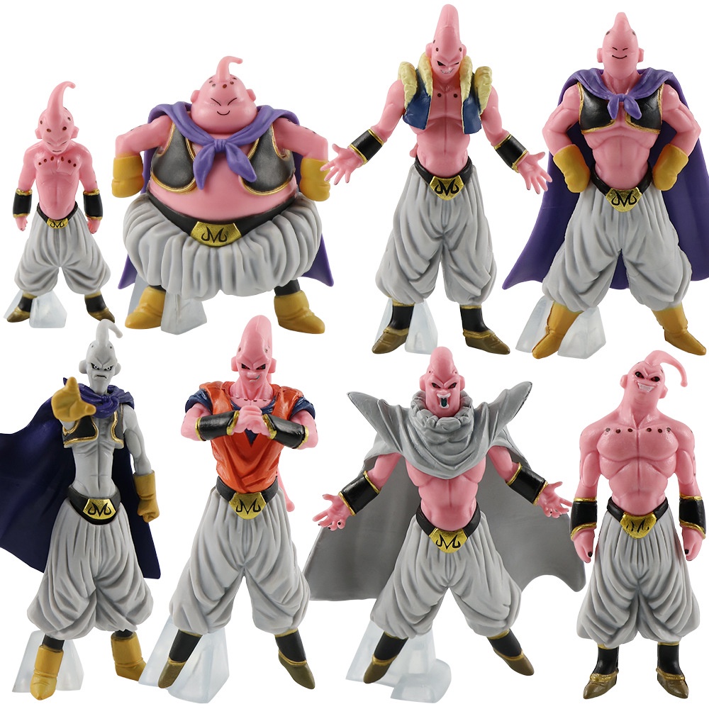 8款整套 七龍珠Z 魔人布歐 胖布歐 瘦布歐 邪惡布歐 悟天克斯布歐 界王神布歐 公仔人偶手辦桌面擺件裝飾娃娃玩具禮物 | 蝦皮購物