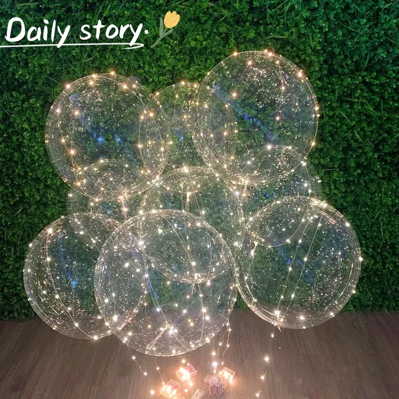 發光氣球 LED 透明波波氣球發光氣球 DIY 波波氣球生日派對婚禮派對禮物最受歡迎的波波球 | 蝦皮購物
