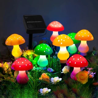 【老登照明】太陽能LED燈 蘑菇草坪燈 太陽能蘑菇燈串 路燈 庭院燈 戶外燈 照明燈 花園燈 草皮燈LED蘑菇裝飾燈