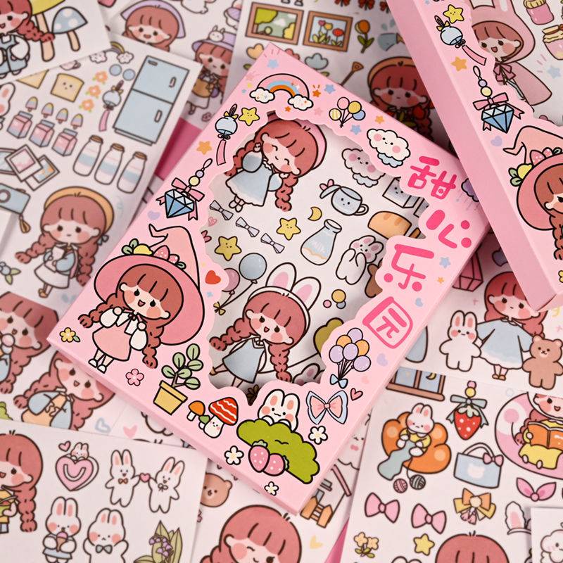 Cartoon table mats. 50張少女心手帳和紙貼紙禮盒 可愛卡通網紅手賬日記本DIY裝飾素材 | 蝦皮購物