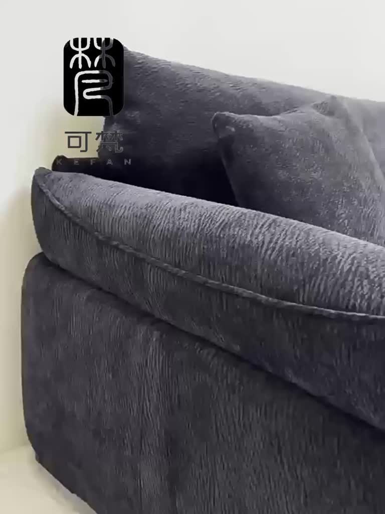 【廠家直銷】法式雲朵奶油風沙發 現代簡約風沙發 網紅貓抓布直排沙發 小戶型膚感雪尼爾沙發 意式大黑六防貓抓布三人沙發