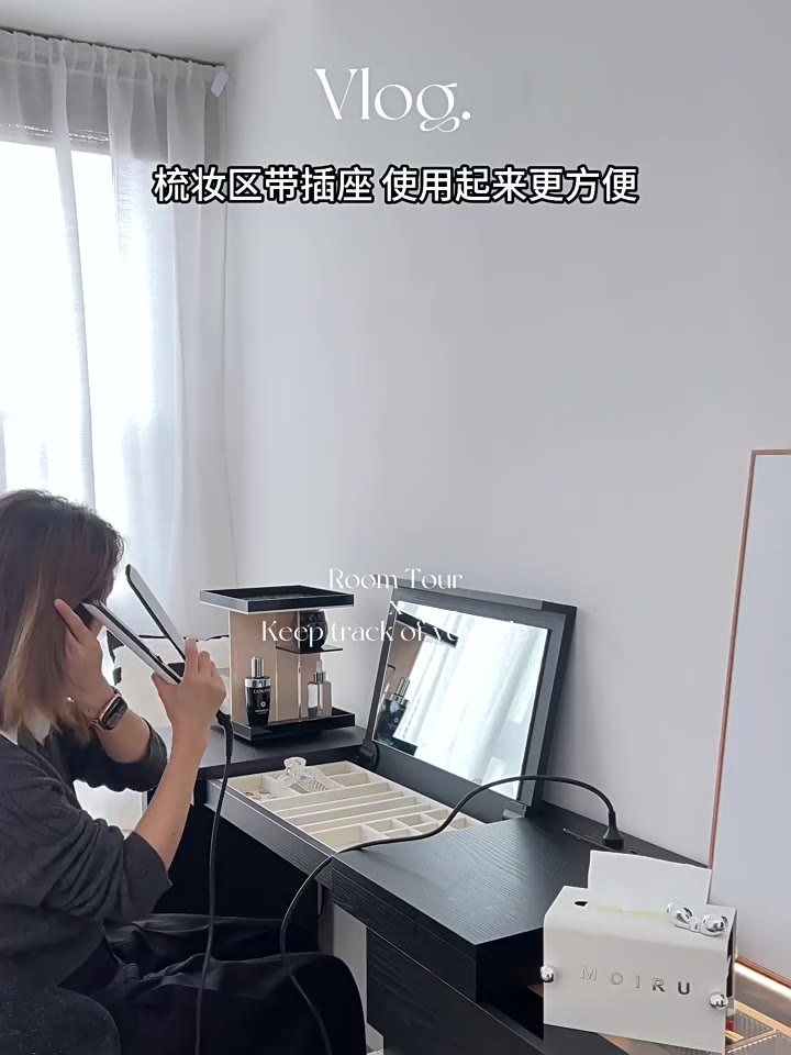 【廠家直銷】實木意式梳妝檯 牀尾收納 鬥櫃一體 臥室簡約 翻蓋鏡化妝桌 多功能化妝桌 簡約現代 梳妝台 臥室儲物