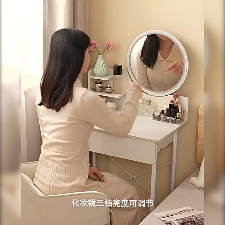 【廠家直銷】梳妝檯 臥室簡約 現代小戶型 化妝桌子 化妝臺 梳妝桌 小型2026輕奢新款 大容量分類抽屜 小戶型省空間