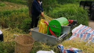 【限時特賣 全部出廠價！】全喂入升級款打穀機水稻脫粒機家用小型打禾機自動裝袋打稻機 | 蝦皮購物