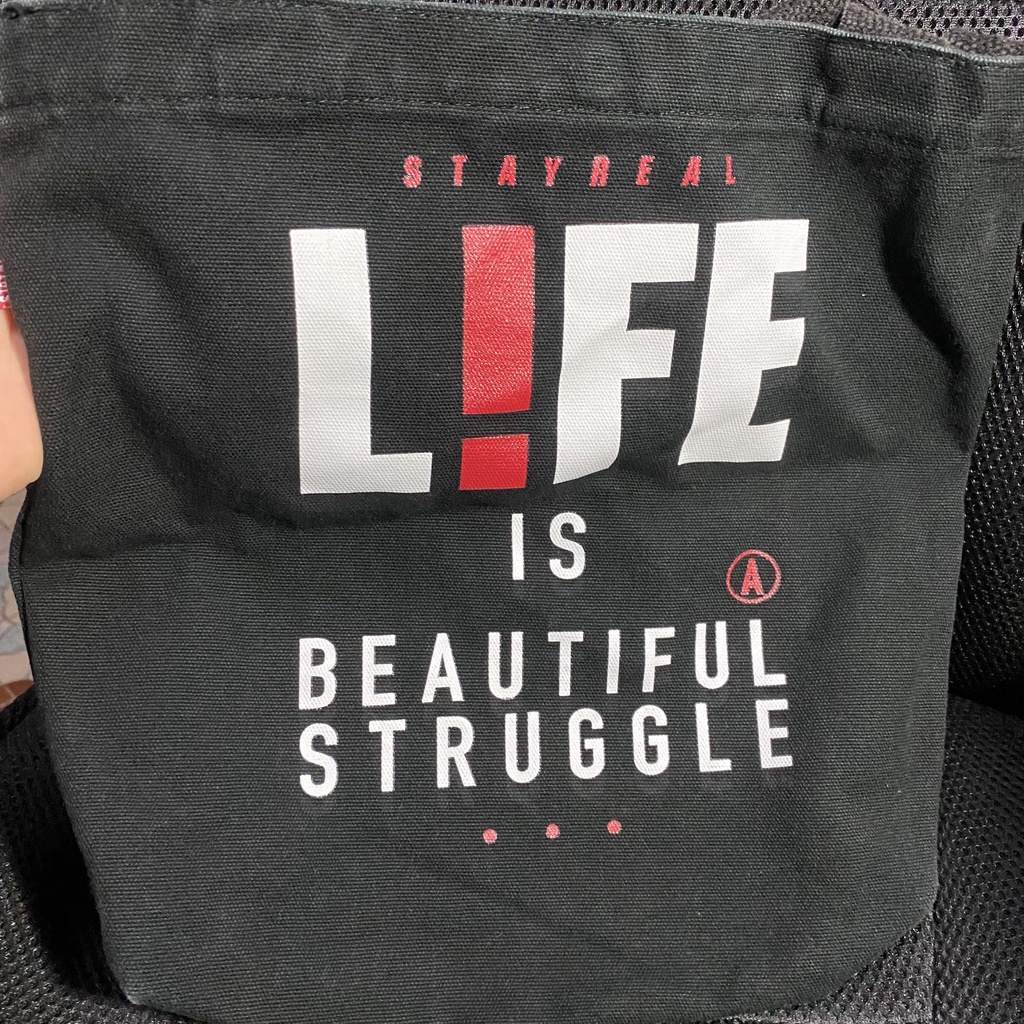 STAYREAL L!FE帆布包 黑色 五月天 | 蝦皮購物