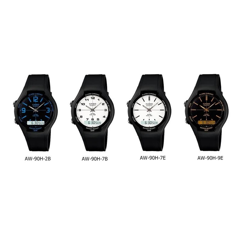 【無限精品 REMIX】CASIO 經典雙顯錶 AW-90H AW-90H-2B AW-90H-9E AW-90H-7B | 蝦皮購物