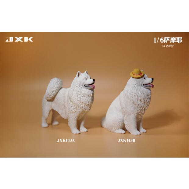 那間模型】JXK 1/6 仿真薩摩耶狗寵物狐狸犬模型公仔兵人場景JXK143 | 蝦皮購物